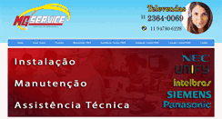 Desktop Screenshot of mgservicetelecom.com.br